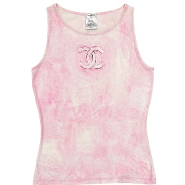 Chanel Pink Logo Tank Top