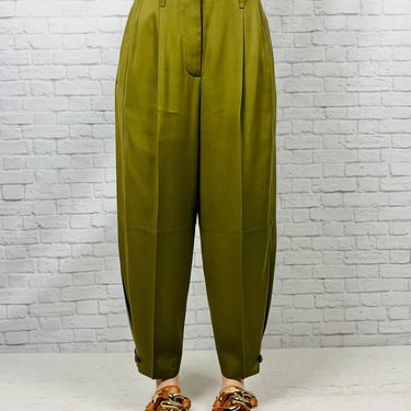 Givenchy High-Waisted Military Trousers, Size 8/US M, Khaki