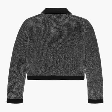 RE/DONE Lurex Polo Cardigan - Black