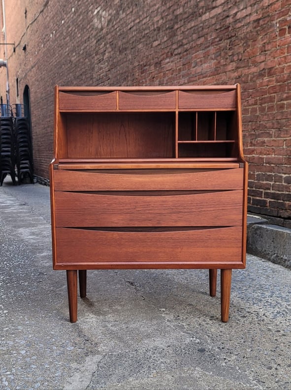 Danish Desk Vanity with Mirror by Orum Mobelfabrik