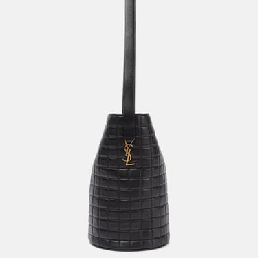 Saint Laurent Women Medium Cecile Leather Bucket Bag