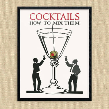 8" x 10 Cocktails & How to Mix Them Print