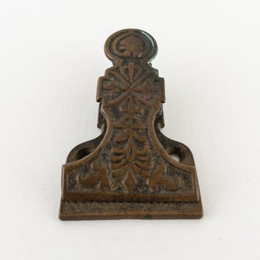 Antique Victorian Ornate Cast Iron Hanging Clip, Note Paper Clip Holder or Wall Art Clip 