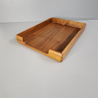 Vintage Teak Wood File Tray 