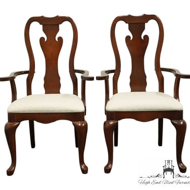 Set of 2 THOMASVILLE Winston Court II Collection Solid Cherry Traditional Style Dining Arm Chairs 35121-822 