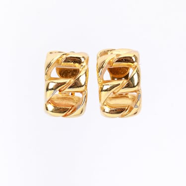 Curb Chain Huggie Earrings