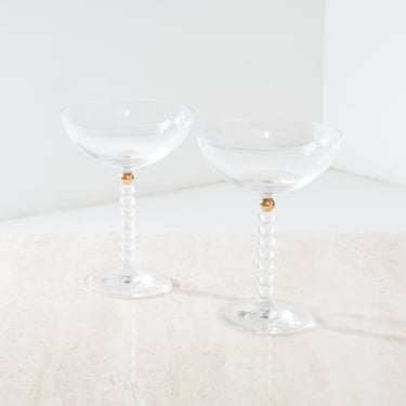 Bubble Stem Cocktail Glasses 