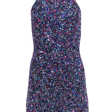 Parker - Multicolor Sequined Sleeveless Mini Dress Sz S