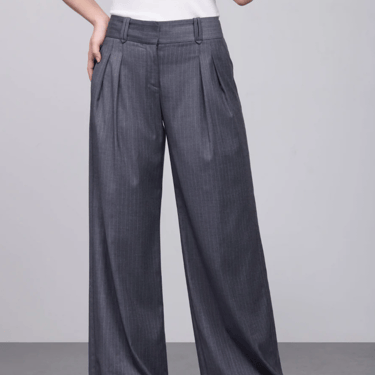 Phoebe Jon | Liza Pinstripe Pleated Pant