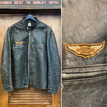 Vintage 1960’s Beck Cafe Racer Steerhide Leather Motorcycle Jacket, 60’s Racer Jacket, Vintage Leather Jacket, Vintage Clothing 