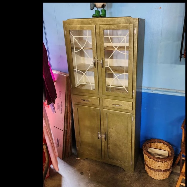 1950s Kitchen Cabinet. ~12" deep. 