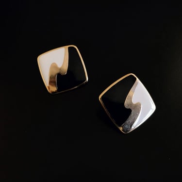 vintage earrings statement earrings vintage studs gold earrings black and white minimalist earrings costume jewelry 