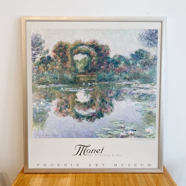 Framed Monet Exhibition Poster 'The Flowering Arches'