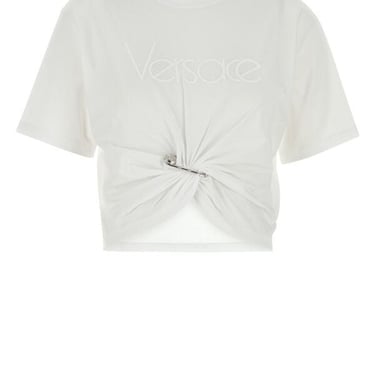 Versace Women White Cotton T-Shirt