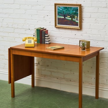 Danish Teak Desk with Drop Leaf