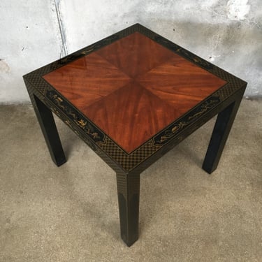 Drexel Heritage Mahogany Chinoiserie Side Table