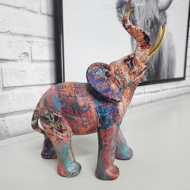 Abstract multicolor elephant statue / artwork/ decor 