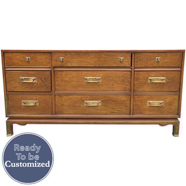 66&quot; Unfinished 9 Drawer Vintage Dresser #08774