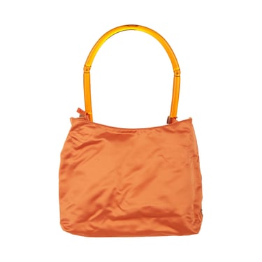 Prada Orange Satin Top Handle Bag