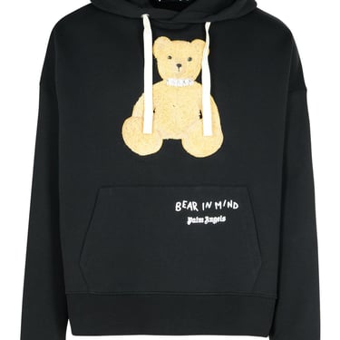 Palm Angels 'Bear In Mind' Black Cotton Sweatshirt Man