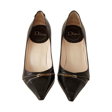 Dior Black Zipper Heels