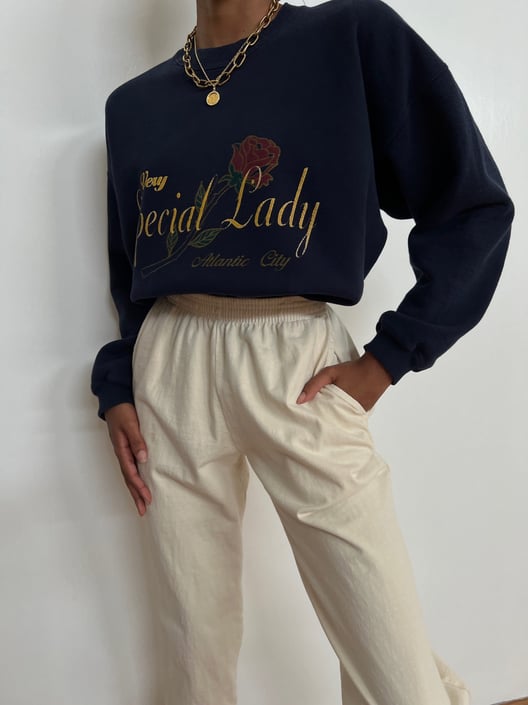 Vintage Navy 'Very Special Lady - Atlantic City' Sweatshirt