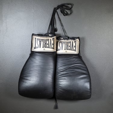 Vintage Leather Everlast Training Boxing Gloves