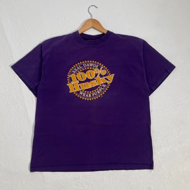 Vintage UW Huskies 100% Husky T-Shirt Sz. L