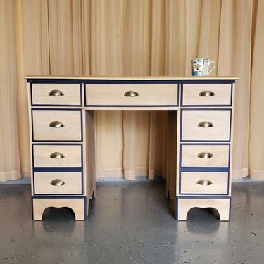 Contemporary Pine Desk. Modern. Bleaching technique.