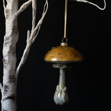 Yellow Frostfield Mushroom Ornament