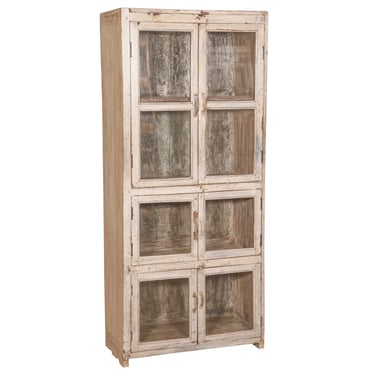 Handcrafted 6 Door Cabinet with Glass