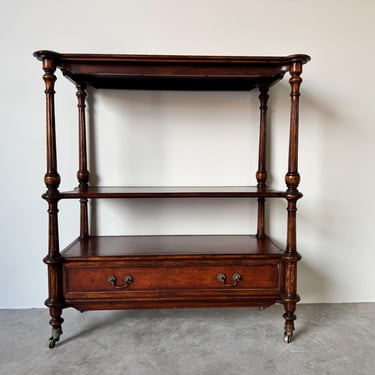 1980's Vintage Jonathan Charles Three-Tier Étagère 