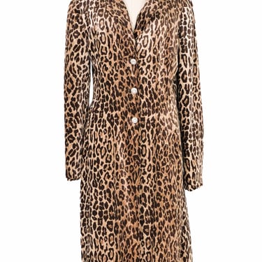 1997 Dolce & Gabbana Velvet Leopard Print Coat