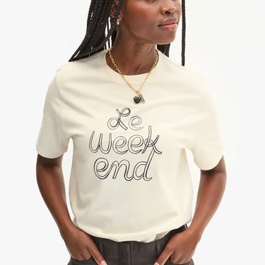 Original Tee - Le Weekend - Cream w/ Navy Le Weekend