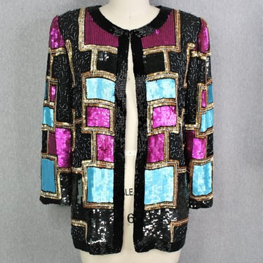 Beaded - Sequined - Cocktail Jacket - by Carina  - Sparkle - Trophy Jacket 