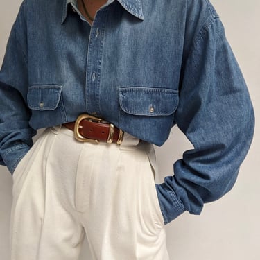 90s Faded Denim Shirt