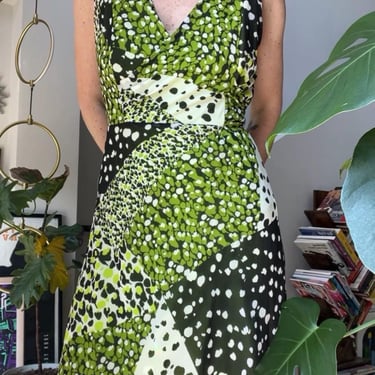 VTG Y2K DKNY Parchwork Maxi Dress 
