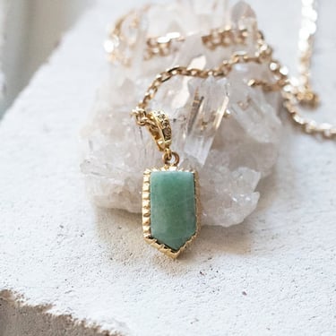 Gold Plated Brass Amazonite Jackie Necklace