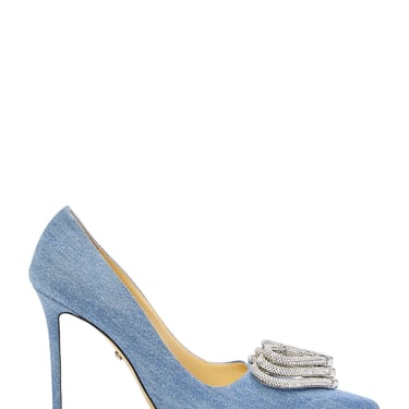 Mach&Mach Women Triple Heart Denim Pumps