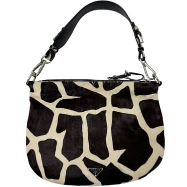 Prada Calf Hair Giraffe Print Shoulder Bag