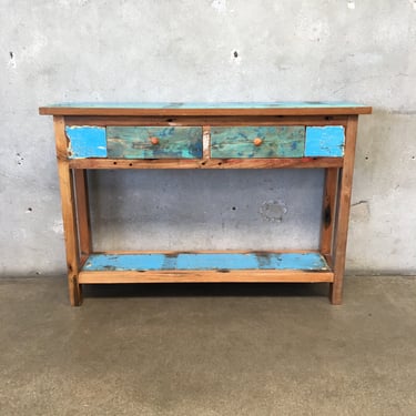 Reclaimed Teak Wood Console Table