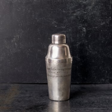 Rallye Lyon-Charbonnieres 1950 Engraved Cocktail Shaker