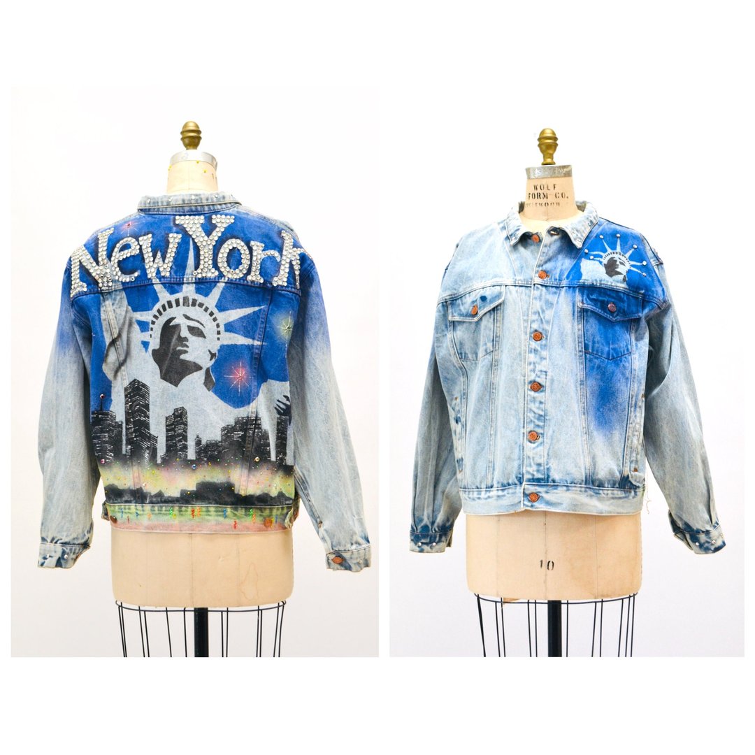 SOLD Vintage Chalk Line New York Yankees Baseball Jacket  Vintage jacket,  Baseball jacket, Embroidered denim jacket
