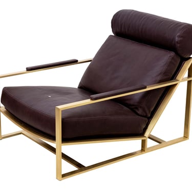 Rare Bronze Lounge Chair Designed by Milo Baughman