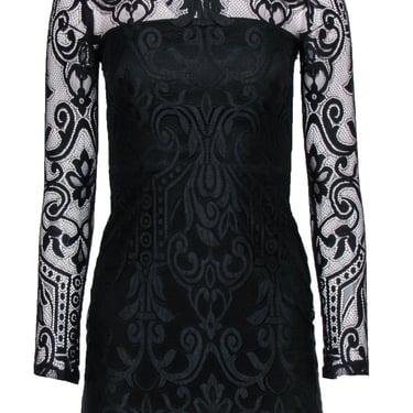 Alexis - Black Lace Long Sleeve Sheath Dress Sz 0
