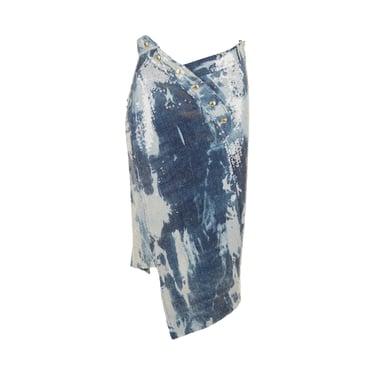 Dior Blue Tie Dye Sequin Skirt