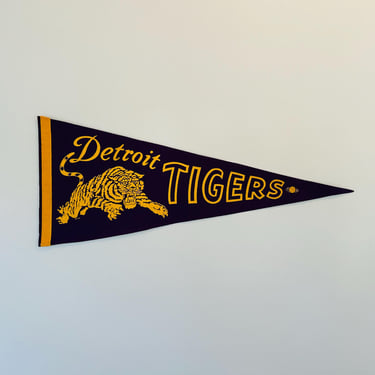 Vintage 1950s Detroit Tigers Souvenir Pennant 