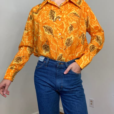 70s Falling leaves button-up 
