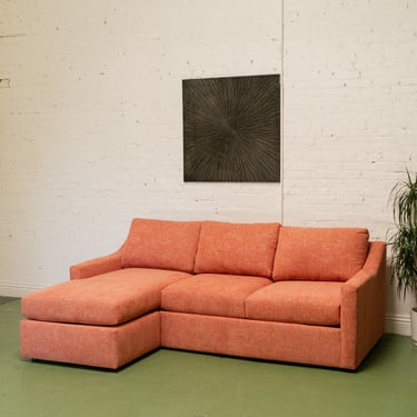 Hauser Sectional Sofa in Amadeo Tangerine