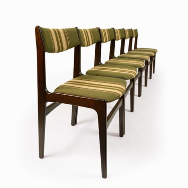 Vintage 1970 Danish Mid-Century Dining Chairs by Farstrup Set of Six 